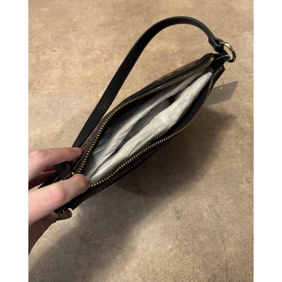 Fossil Jolie Leather Small Crossbody Purse Leopard Print Brown - Picture 6 of 14